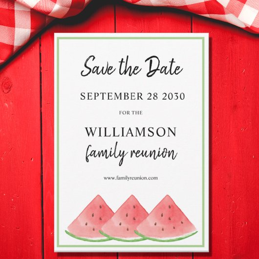 サマーファミリー懇親会スイカ 招待状