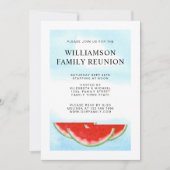 サマーファミリー懇親会パーティーピクニックBBQスイカ 招待状 (正面)