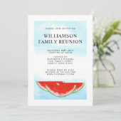 サマーファミリー懇親会パーティーピクニックBBQスイカ 招待状 (スタンド正面)