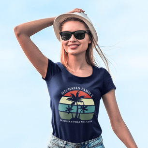 サマーファミリー懇親会パームツリービーチマッチング Tシャツ