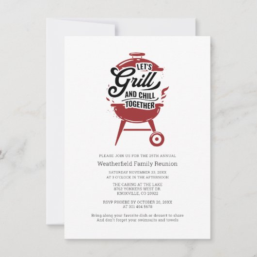 サマーファミリー懇親会BBQパーティー 招待状 (正面)