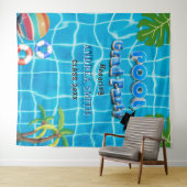 サマーファン プール 卒業式 現代の写真用背景 タペストリー (インサイチュ(横))