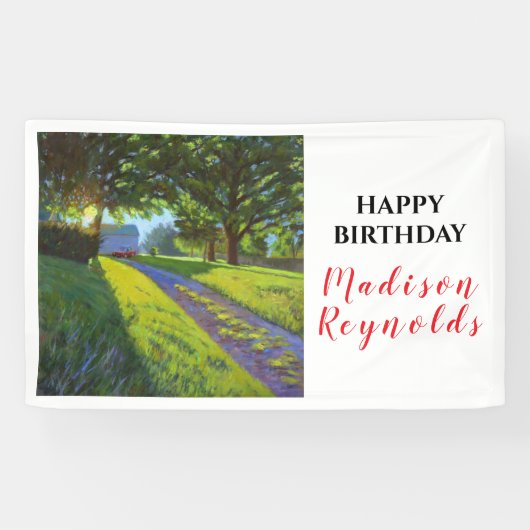 サマーファームシーンインブライトサンライト誕生日 横断幕 (横)