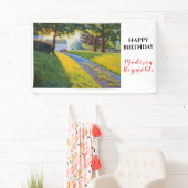 サマーファームシーンインブライトサンライト誕生日 横断幕 (インサイチュ)