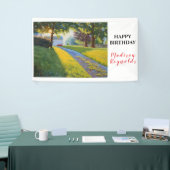 サマーファームシーンインブライトサンライト誕生日 横断幕 (トレードショー)