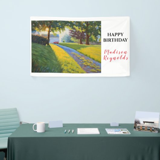 サマーファームシーンインブライトサンライト誕生日 横断幕 (トレードショー)