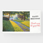 サマーファームシーンインブライトサンライト誕生日 横断幕 (横)