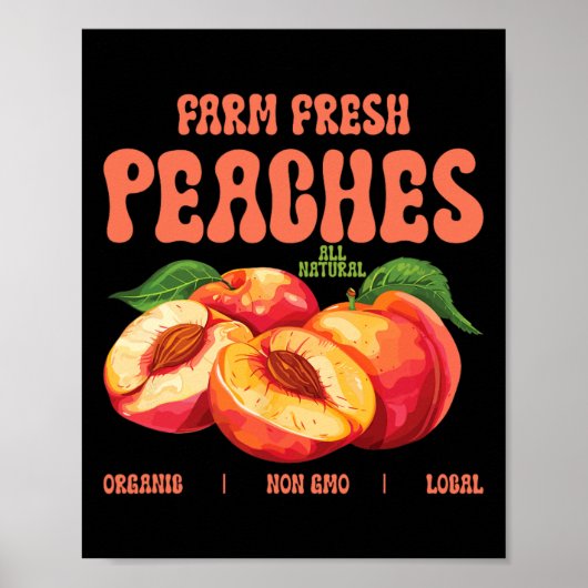 サマーファームフレッシュオーガニック桃Non Gmo Local Fu ポスター (正面)