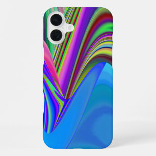 サマーフィーリング、抽象的な3Dレインボーアート iPhone 16 PLUSケース