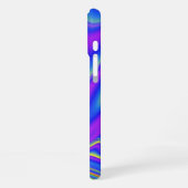 サマーフィーリング、抽象的な3Dレインボーアート iPhoneケース (左側面)