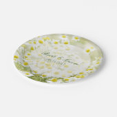 サマーフィールドデイジーカモミールフラワー結婚フローラ ペーパープレート (アングル)