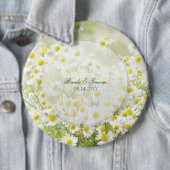 サマーフィールドデイジーカモミールフラワー結婚フローラ 缶バッジ (インサイチュ)