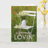 サマーフィールドワイルドフラワーケッパー+文字 カード (黄色い花)