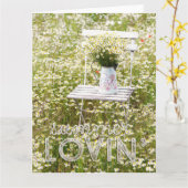 サマーフィールドワイルドフラワーズデイジー+文字 カード (黄色い花)