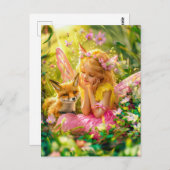 サマーフェアリーとよくはしゃぐキツネ ポストカード (正面/裏面)