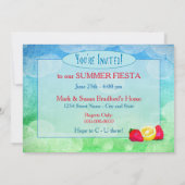 サマーフェスタパーティの招待状 – 熱帯飲料 招待状 (裏面)