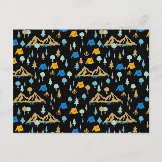 サマーフォレストキャンプでの夜 ポストカード (正面)