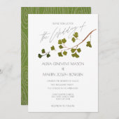 サマーフォレストグリーンメイデンヘアシダ 招待状 (正面/裏面)