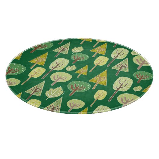 サマーフォレスト:自然インスパイアデザイン カッティングボード (角)