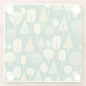 サマーフォレスト:自然インスパイアデザイン ガラスコースター (裏面)