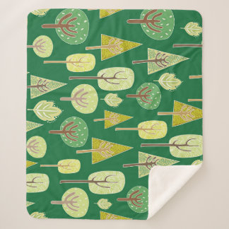 サマーフォレスト：自然インスパイアデザイン シェルパブランケット