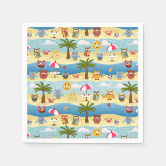 サマーフクロウ スタンダードカクテルナプキン