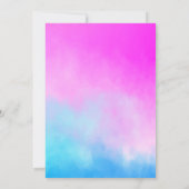 サマーフラミンゴスファースト誕生日 招待状 (裏面)