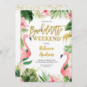 サマーフラミンゴバチェロレッテウィークエンド招待状 招待状 (正面/裏面)
