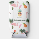 サマーフラミンゴプールパーティーバチェロレッテ スリム缶クーラー (正面)