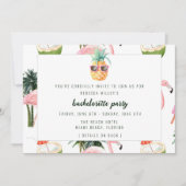 サマーフラミンゴプールパーティーバチェロレッテ 招待状 (正面)