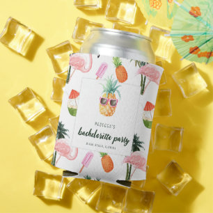 サマーフラミンゴプールパーティーバチェロレッテ 缶クーラー