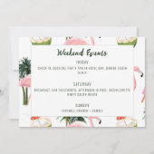 サマーフラミンゴプールパーティー ブラコン 招待状 (裏面)