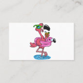 サマーフラミンゴ漫画|背景色を選択 名刺 (裏面)