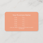 サマーフラワーアポイントメントカード 名刺 (裏面)