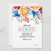 サマーフラワーズフォト招待状 招待状 (裏面)