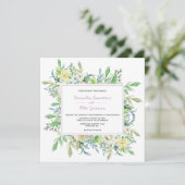 サマーフラワーズフローラ結婚式招待状 招待状 (スタンド正面)