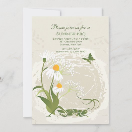 サマーフラワーズ招待状 招待状 (正面)