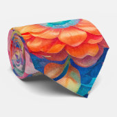 サマーフラワーブーケお洒落ボホ ネクタイ (ロール)