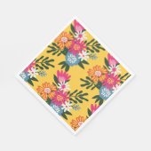 サマーフラワーブーケオン金ゴールド スタンダードランチョンナプキン (角)