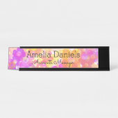 サマーフラワーモノグラムネームプレート デスクネームプレート (正面)
