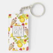 サマーフルーツとアイスクリームのおもしろい キーホルダー (裏面)