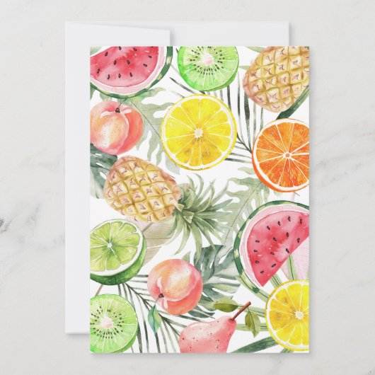 サマーフルーツエンドオブサマーパーティの招待状 招待状 (裏面)