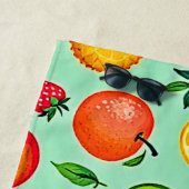 サマーフルーツシームレスデザイン ビーチタオル (インサイチュ)