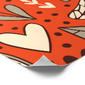 サマーフルーツドードルヴィンテージ ポスター (角)