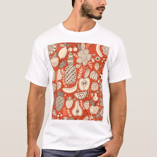 サマーフルーツドードルヴィンテージ Tシャツ (正面)