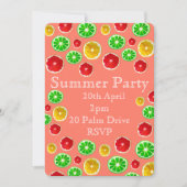 サマーフルーツピクニックガーデンパーティーお祝い 招待状 (正面)