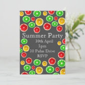 サマーフルーツピクニックガーデンパーティーお祝い 招待状 (スタンド正面)