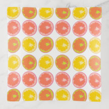 サマーフルーツライムレモンキャンディトランケットトレイ