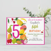 サマーフルーツ子供の誕生日 招待状 (スタンド正面)