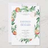 サマーフルーツ縁ど、結婚式招待状 招待状 (正面)